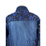 Berek Womens Medium Denim Jacket With Lace Sleeves Size 1X