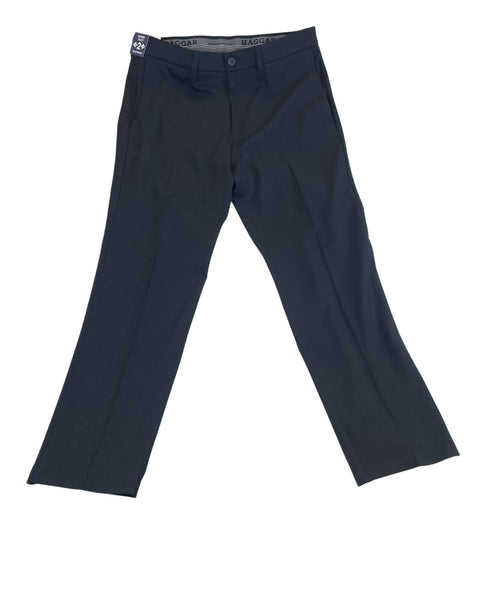NWT Haggar Men's Black Straight Fit Pants With Flex Waistband Size 36x32 - New