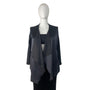 Calvin Klein Womens Black Open Front Draped Cardigan XL