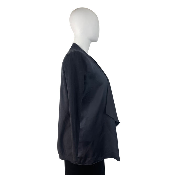 Calvin Klein Womens Black Open Front Draped Cardigan XL