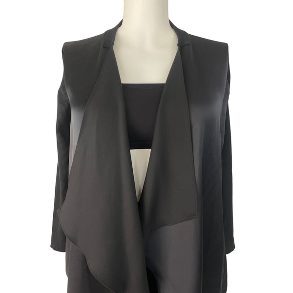 Calvin Klein Womens Black Open Front Draped Cardigan XL