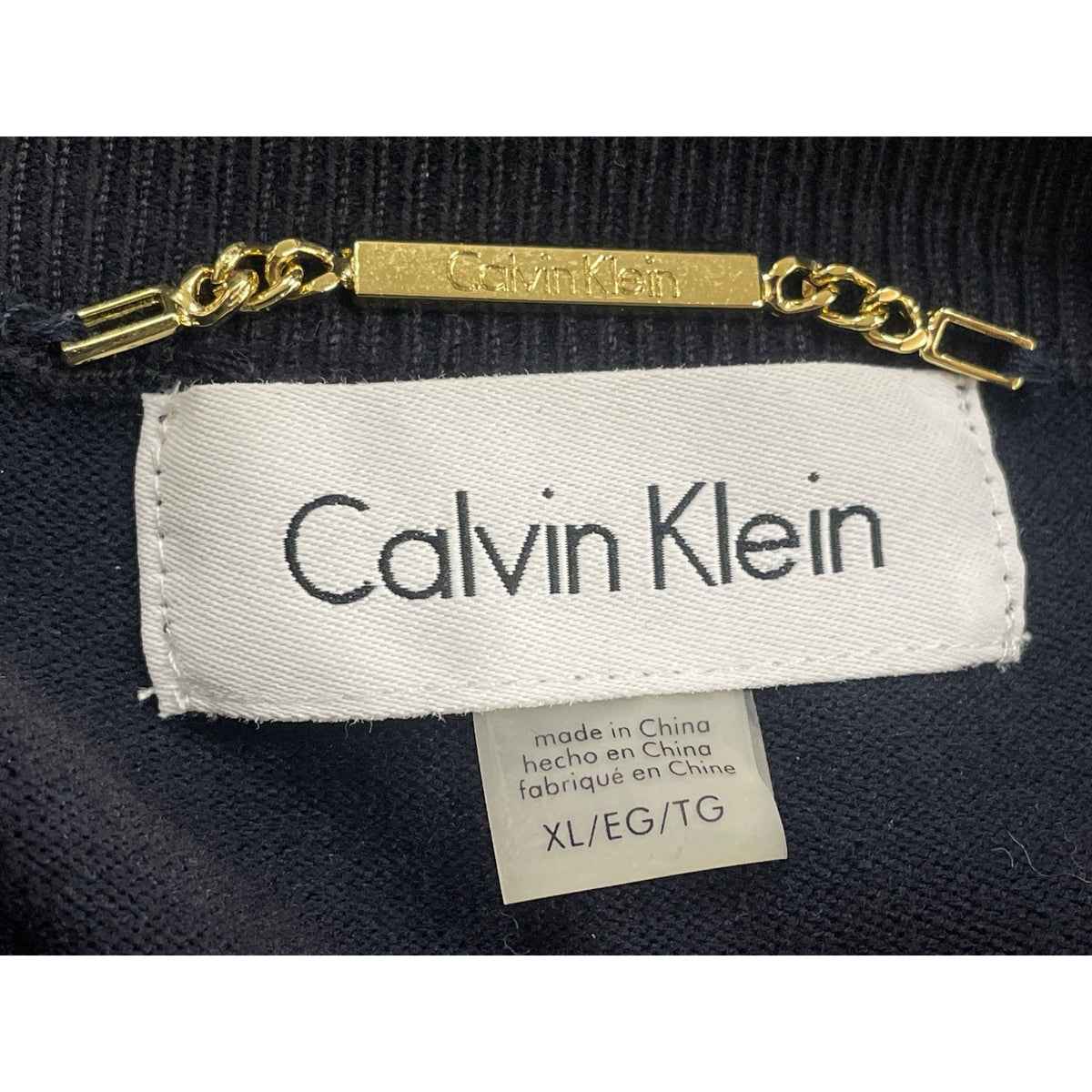 Calvin Klein Womens Black Open Front Draped Cardigan XL
