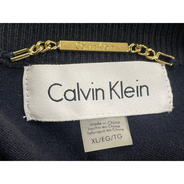Calvin Klein Womens Black Open Front Draped Cardigan XL