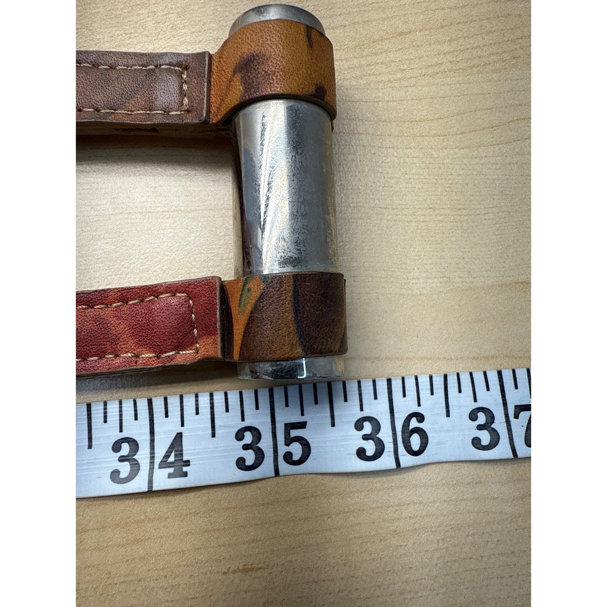 Vintage Casa Lopez Floral Leather Belt With Silver Metal Clasp