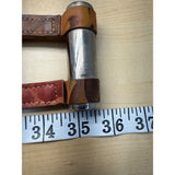 Vintage Casa Lopez Floral Leather Belt With Silver Metal Clasp