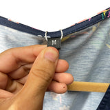 Laishen Womens Navy Floral Button-Down Short Sleeve Dress Size Medium Lightweight