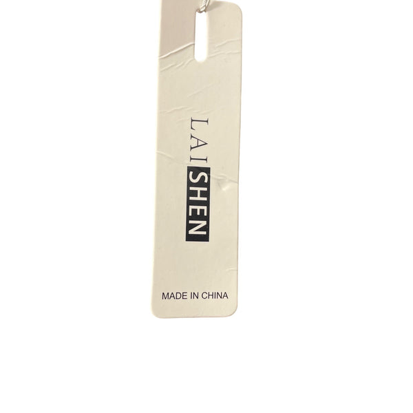 Laishen Womens Navy Floral Button-Down Short Sleeve Dress Size Medium Lightweight