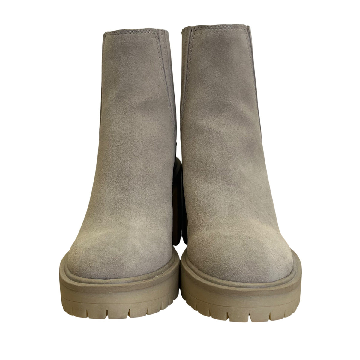 Dolce Vita Women’s Taupe Leather Chunky Heel Caster H20 Boots Size 8 - New