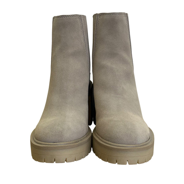 Dolce Vita Women’s Taupe Leather Chunky Heel Caster H20 Boots Size 8 - New