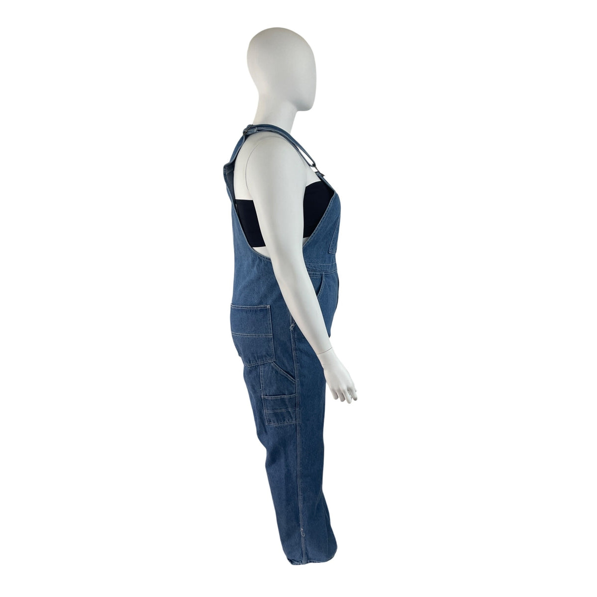 Walls Womens Blue Denim Overalls Relaxed Fit Adjustable Straps Workwear Sz 40x34