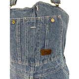 Walls Womens Blue Denim Overalls Relaxed Fit Adjustable Straps Workwear Sz 40x34