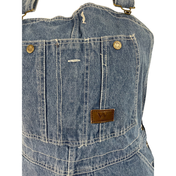 Walls Womens Blue Denim Overalls Relaxed Fit Adjustable Straps Workwear Sz 40x34
