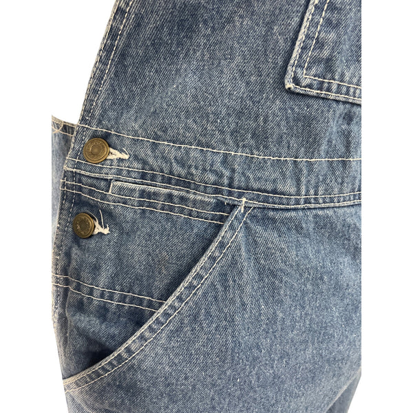 Walls Womens Blue Denim Overalls Relaxed Fit Adjustable Straps Workwear Sz 40x34