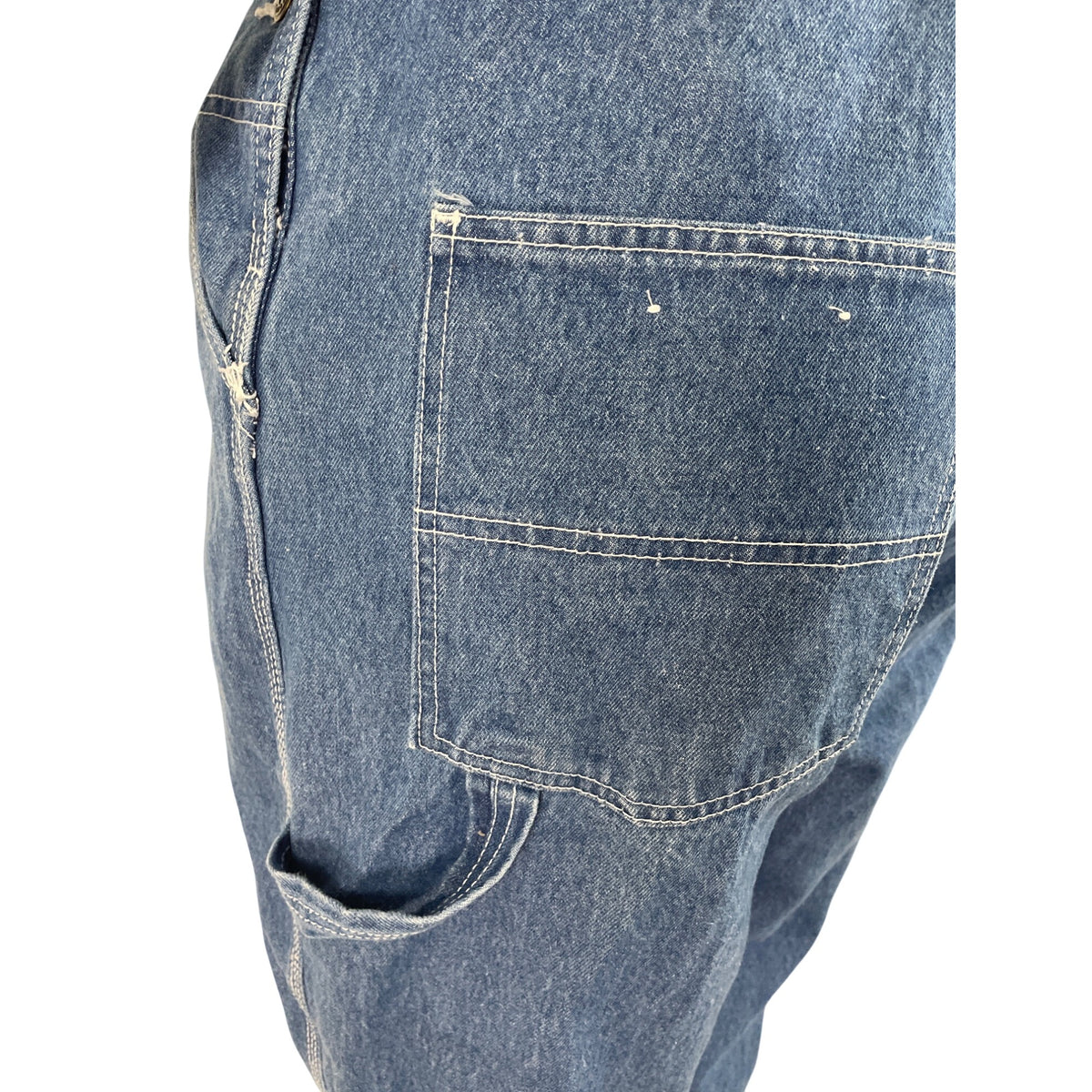 Walls Womens Blue Denim Overalls Relaxed Fit Adjustable Straps Workwear Sz 40x34