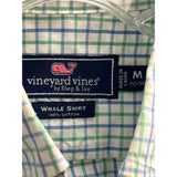 Vineyard Vines Mens Blue Green Check Cotton Whale Shirt Size M