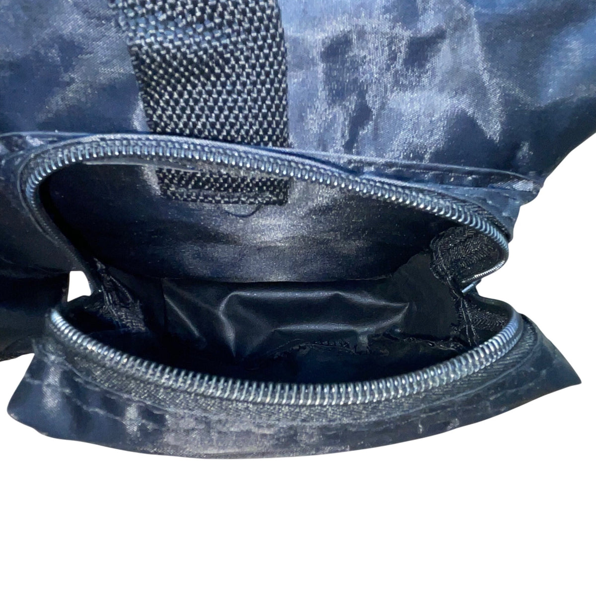 Forbes Black Nylon Mesh Pocket Zip Closure Travel Adjustable Strap Duffel Bag