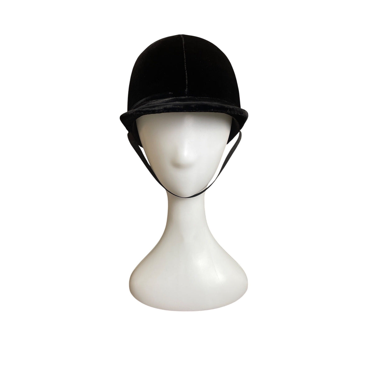 Stombock Saddlery Vintage Velvet Equestrian Riding Helmet Black Horse Show Cap