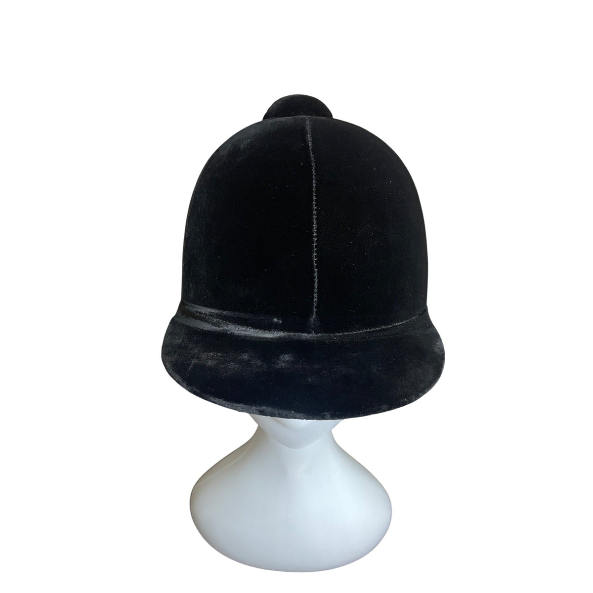Stombock Saddlery Vintage Velvet Equestrian Riding Helmet Black Horse Show Cap