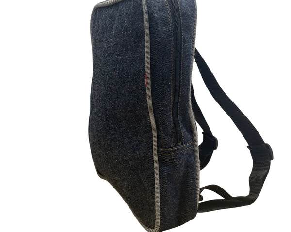 Levis Women’s Blue Denim With Suzan Briganti Inner Print Lining Backpack Sz M