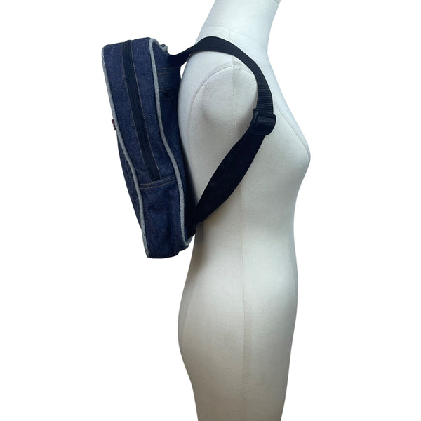 Levis Women’s Blue Denim With Suzan Briganti Inner Print Lining Backpack Sz M