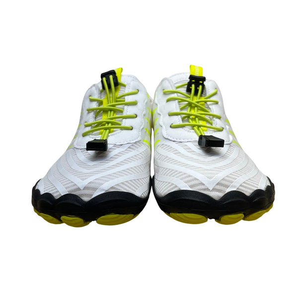 Grounded Footwear Unisex White/Yellow Water Quick-Dry Swim Shoes Size M6.5 W8