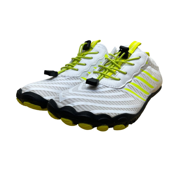 Grounded Footwear Unisex White/Yellow Water Quick-Dry Swim Shoes Size M6.5 W8