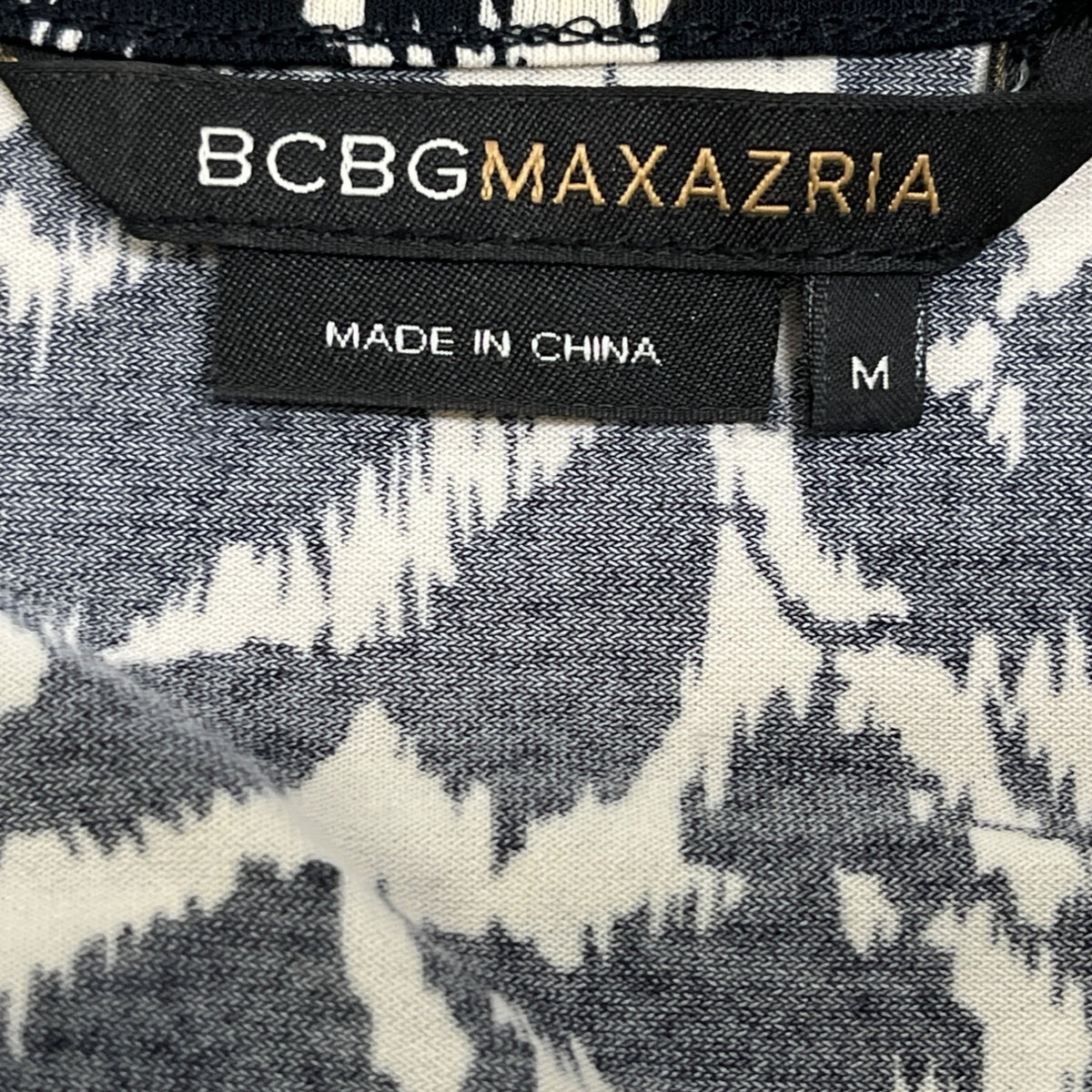 BCBG Maxazria Womens Black & White Wrap Dress Size M