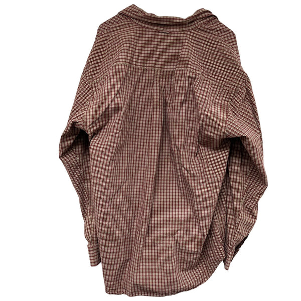 Timberland Mens Red Plaid Cotton Button-Up Long Sleeve Shirt Size L