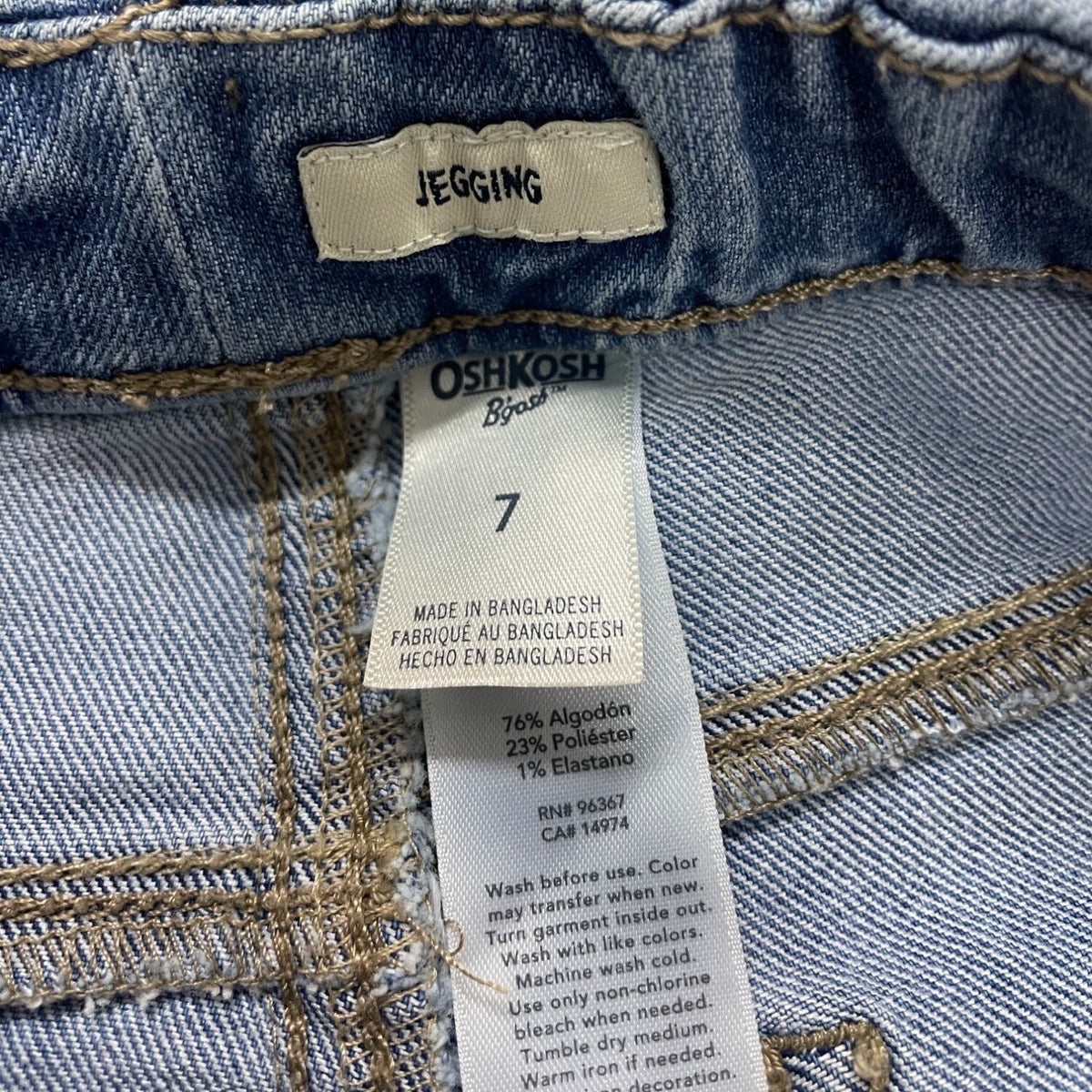Oshkosh B'gosh Kids Girl's Light Blue Straight Jeans Sz 7