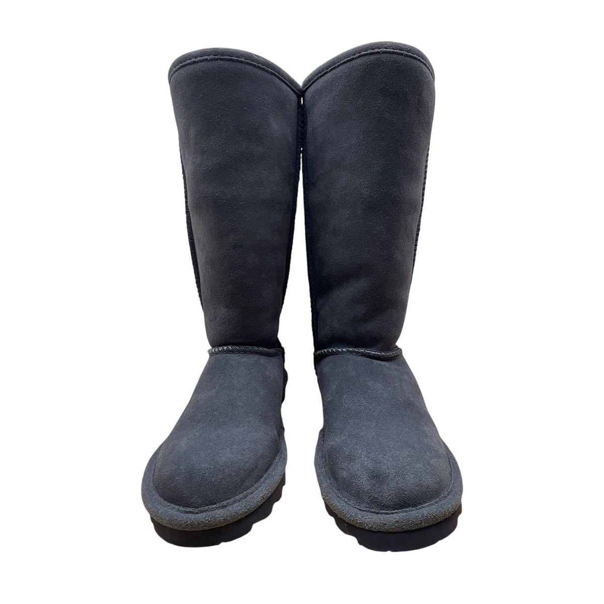 Bearpaw Women’s Gray Sheepskin/Wool Blend Suede Elle Winter Tall Boots Size 6