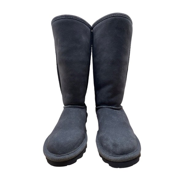 Bearpaw Women’s Gray Sheepskin/Wool Blend Suede Elle Winter Tall Boots Size 6