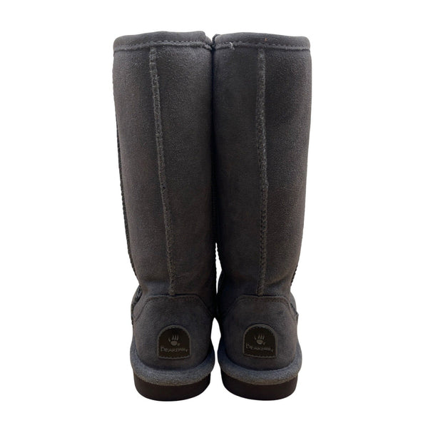 Bearpaw Women’s Gray Sheepskin/Wool Blend Suede Elle Winter Tall Boots Size 6