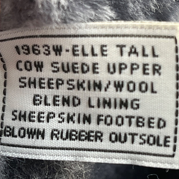 Bearpaw Women’s Gray Sheepskin/Wool Blend Suede Elle Winter Tall Boots Size 6