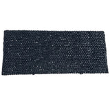 Handmade Women’s Black Beaded Flower Pattern Evening Clutch Bag Sz S