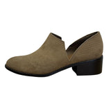 Xappeal Gemini Women’s Taupe Faux Suede Slip-On Block Heel Ankle Shoes Size 10