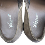 Xappeal Gemini Women’s Taupe Faux Suede Slip-On Block Heel Ankle Shoes Size 10