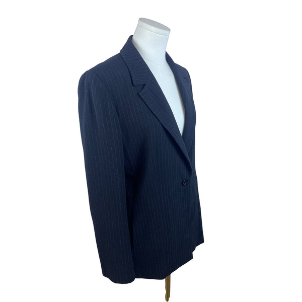 Casual Corner Annex Women's Black Pinstripe Blazer Size 10