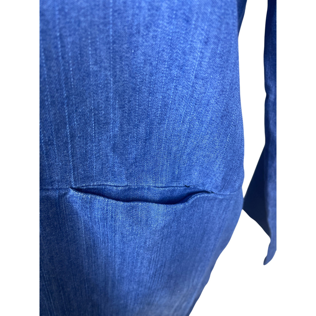 SSKNKN Womens Blue Denim Long-Sleeve Tunic Dress With Pockets Size XXL