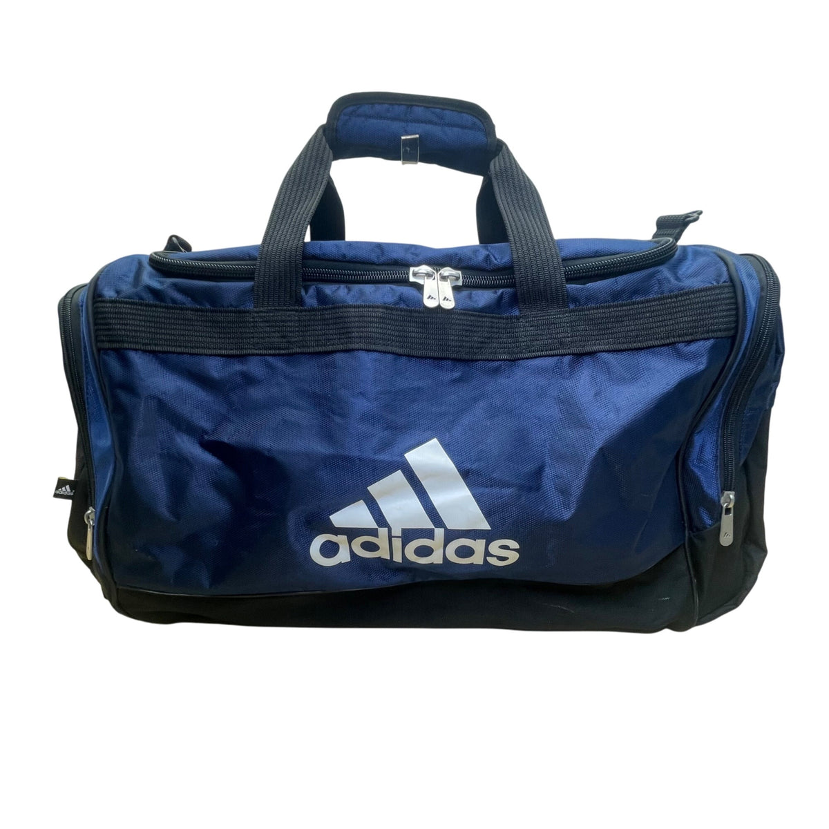 Adidas Unisex Blue & Black lining With Dual Handles Zipper Pockets Duffle Bag