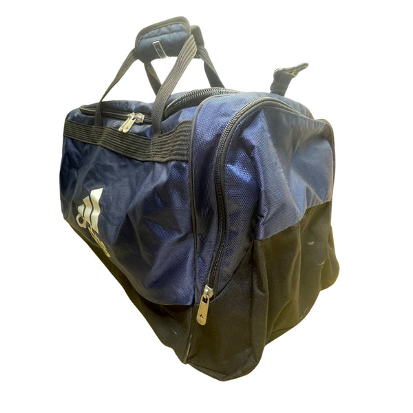 Adidas Unisex Blue & Black lining With Dual Handles Zipper Pockets Duffle Bag