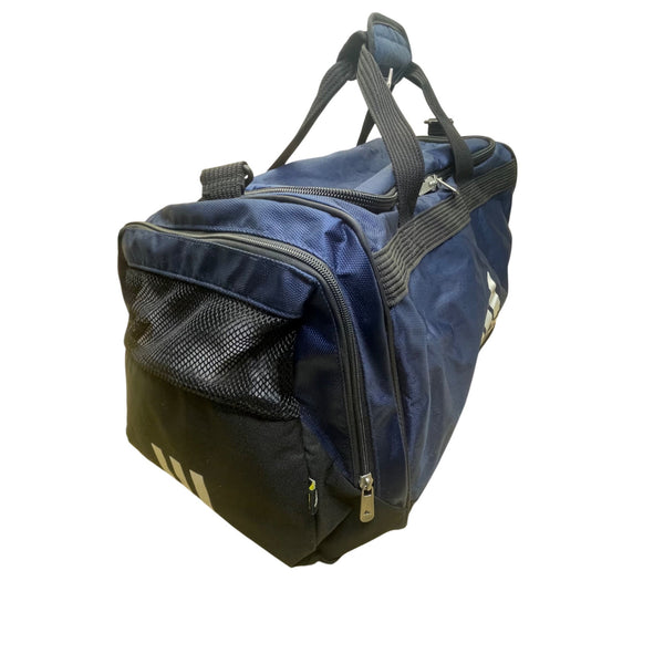 Adidas Unisex Blue & Black lining With Dual Handles Zipper Pockets Duffle Bag