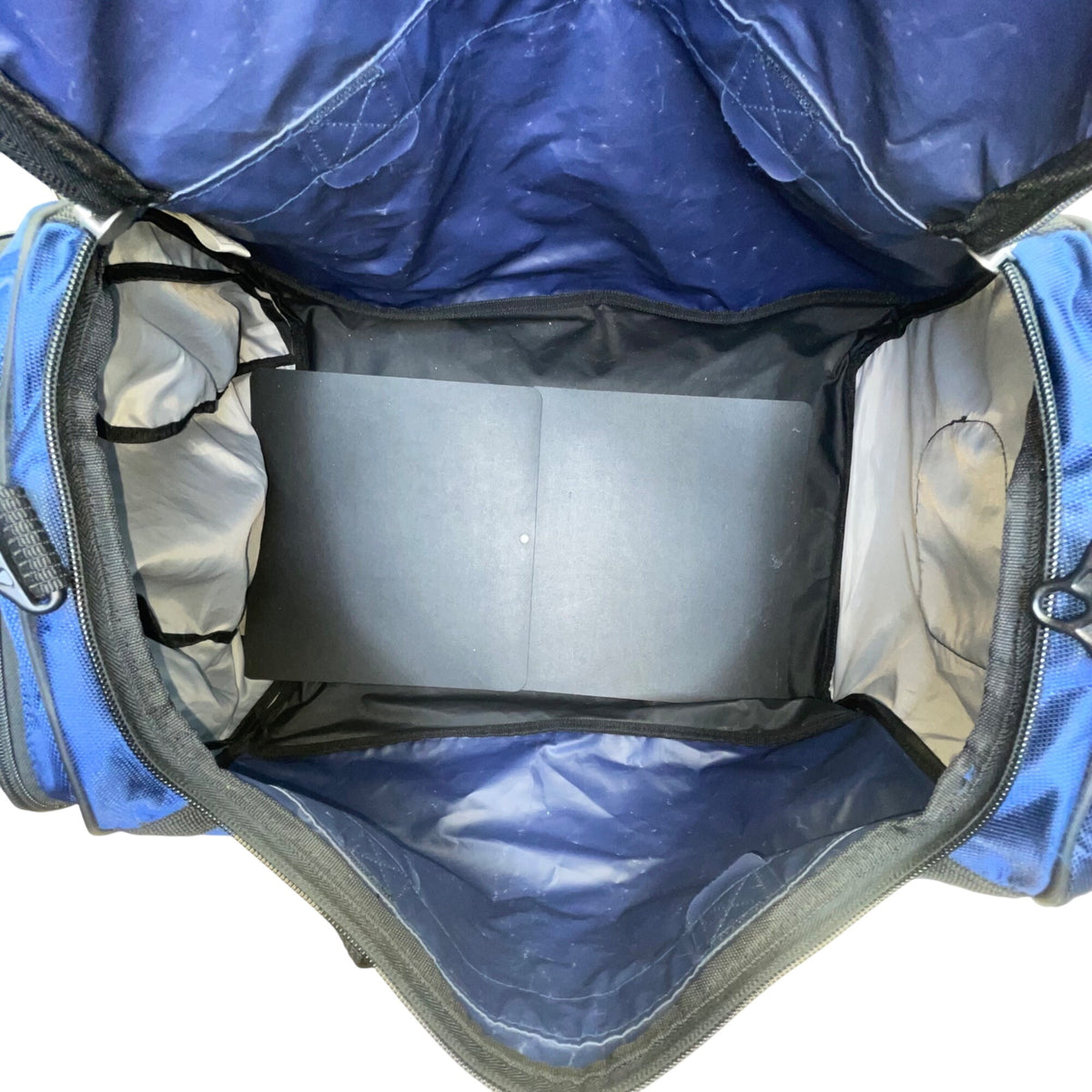 Adidas Unisex Blue & Black lining With Dual Handles Zipper Pockets Duffle Bag