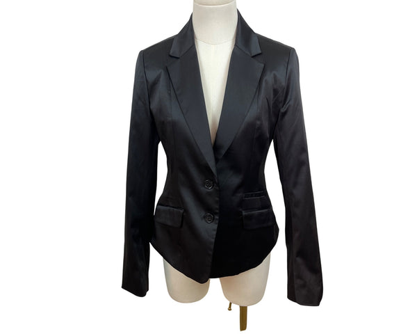Twenty One Womens Black Fitted Classic Blazer With Buttons Sz S/P - New