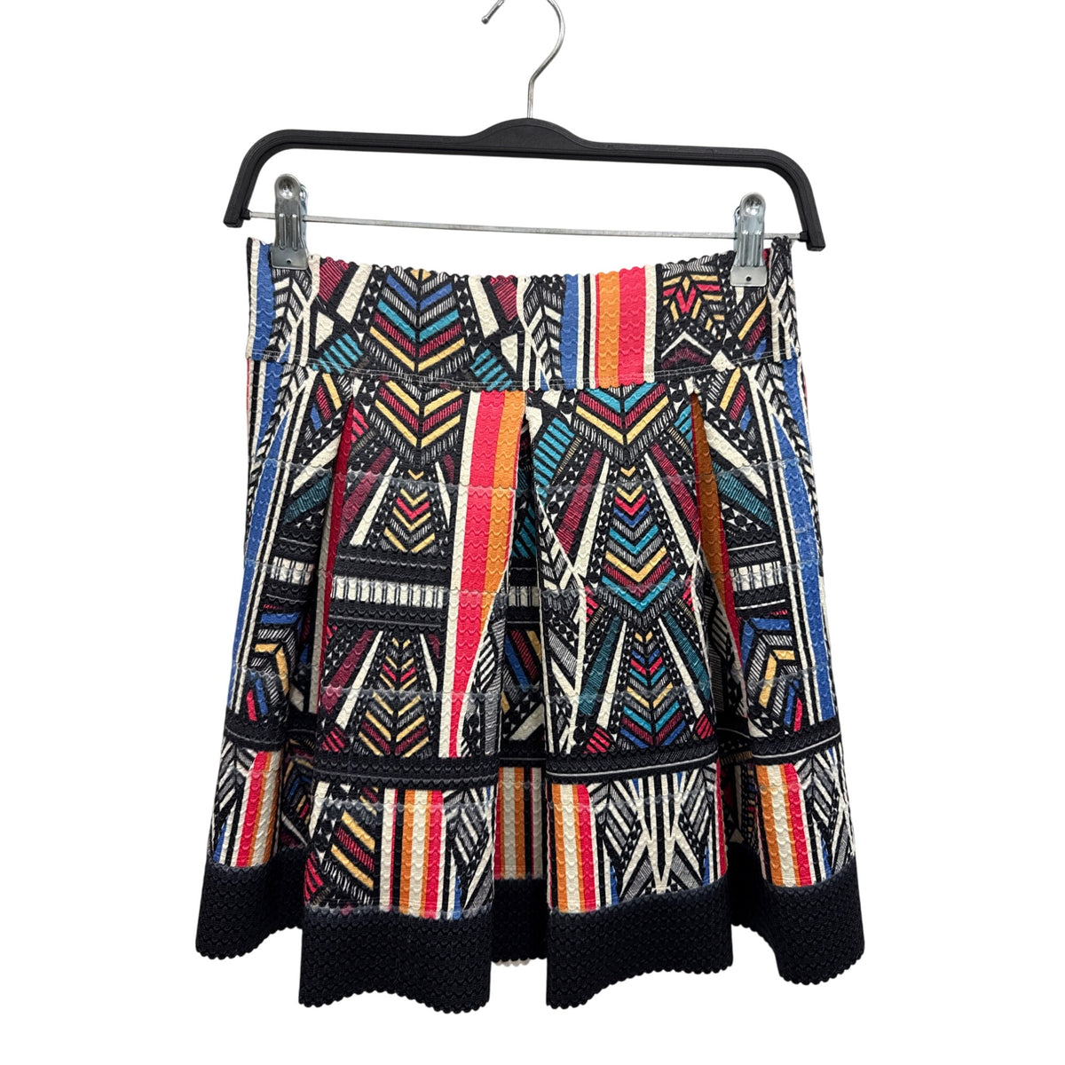 Xhilaration Womens Multicolor Geometric Print Pleated Mini Skirt M