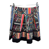 Xhilaration Womens Multicolor Geometric Print Pleated Mini Skirt M