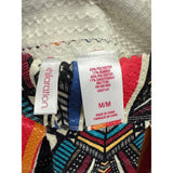 Xhilaration Womens Multicolor Geometric Print Pleated Mini Skirt M