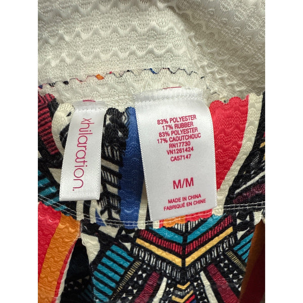 Xhilaration Womens Multicolor Geometric Print Pleated Mini Skirt M