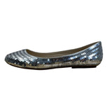 Shiekh Women’s Silver Sequin Elegant Sparkle Design Ballet Flats Size 6 - New