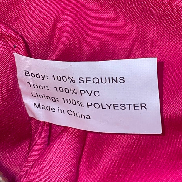 Steve Madden Women’s Bronze Sequins With Heart Charm Mini Barrel Satchel Bag