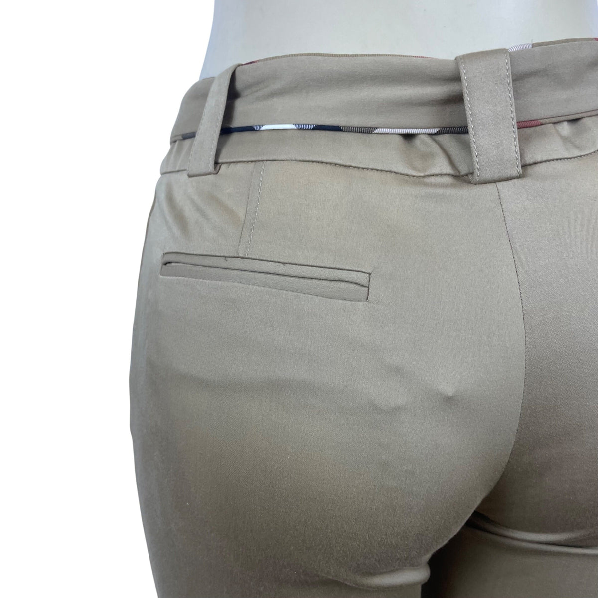 Burberry Women's Beige Cotton/Elastane Belted Shorts Size 6 - New